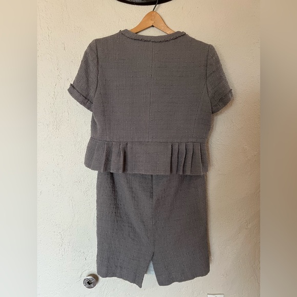 J.Crew Two Piece Suiting Cotton Boucle Tweed jacket and Pencil Skirt Suit - Picture 11 of 14